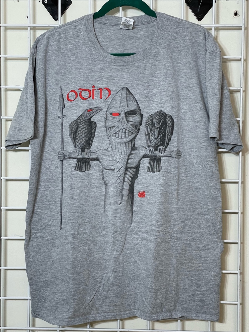 The Viking World Tour Odin Gildan   Graphic Tee Shirt with Red Accents Size XL